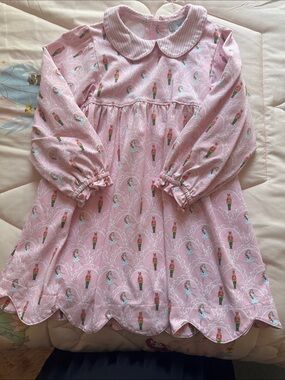 Ishtex boutique pink  Nutcracker Print Girls' Dress